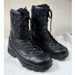 Danner Men 10 Black Leather Fabric Lace Up Goth Streetwear Tactical Boots Duty